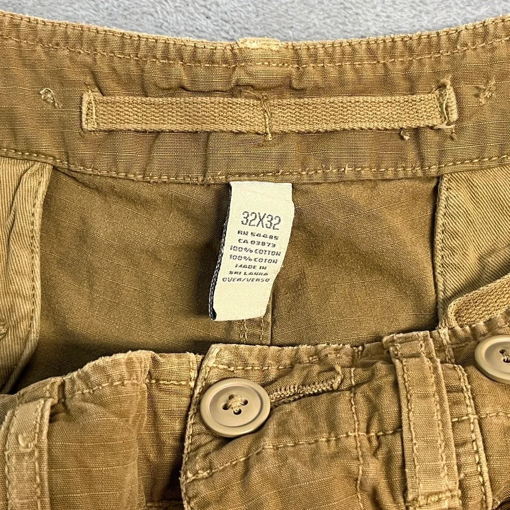 Vintage American Eagle Mens Cargo Pants Brown Ripstop 32x32 (34x31) Utility Gorp